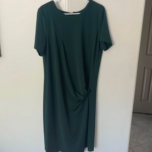 Banana Republic Emerald Green Cap Sleeve Dress - Size Large Tall